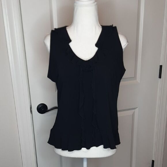 New York & Company Black Stretch Tank Blouse - Picture 1 of 9